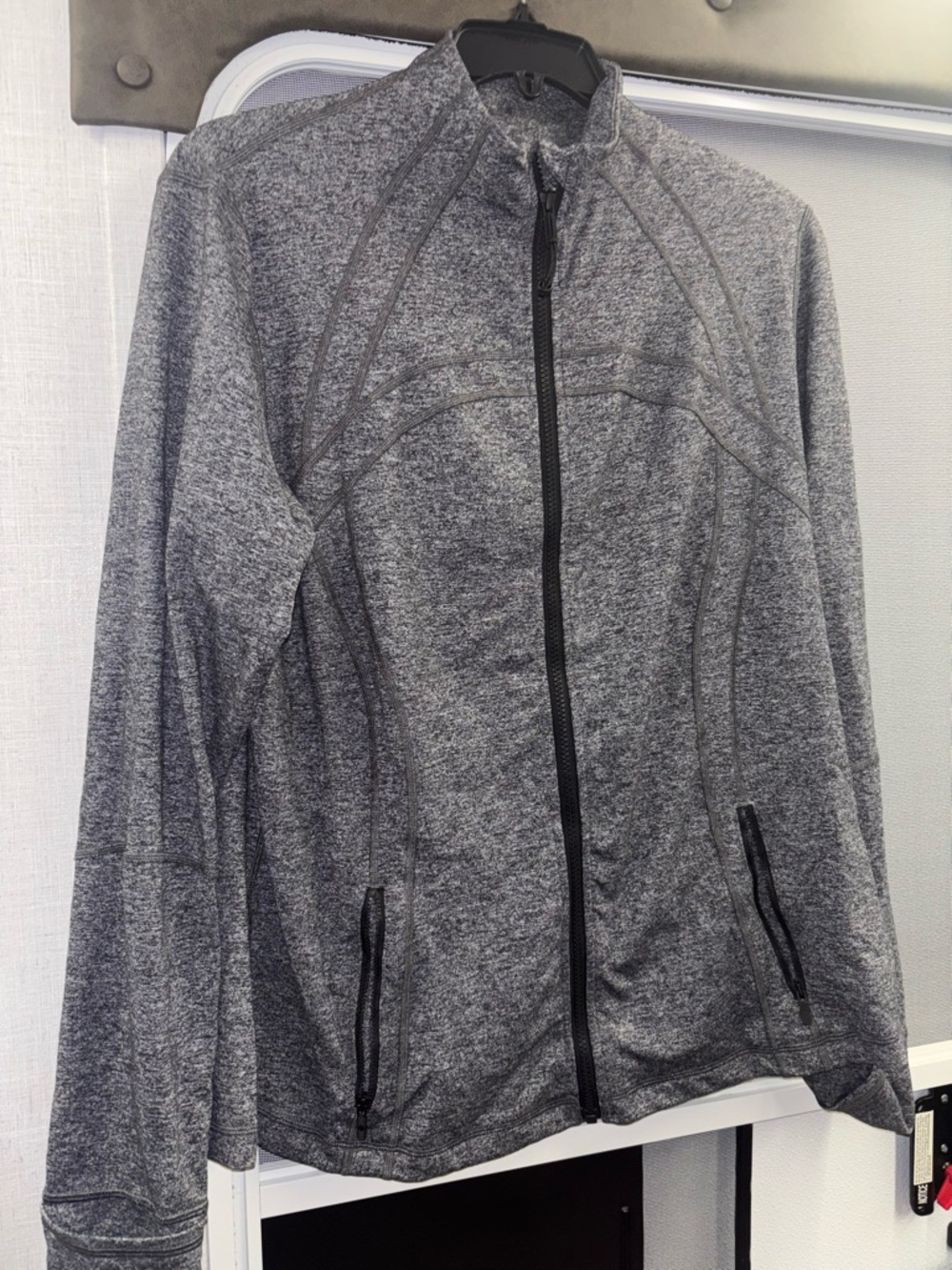lululemon athletica Gray Heather Zip-Up Performance Jacket